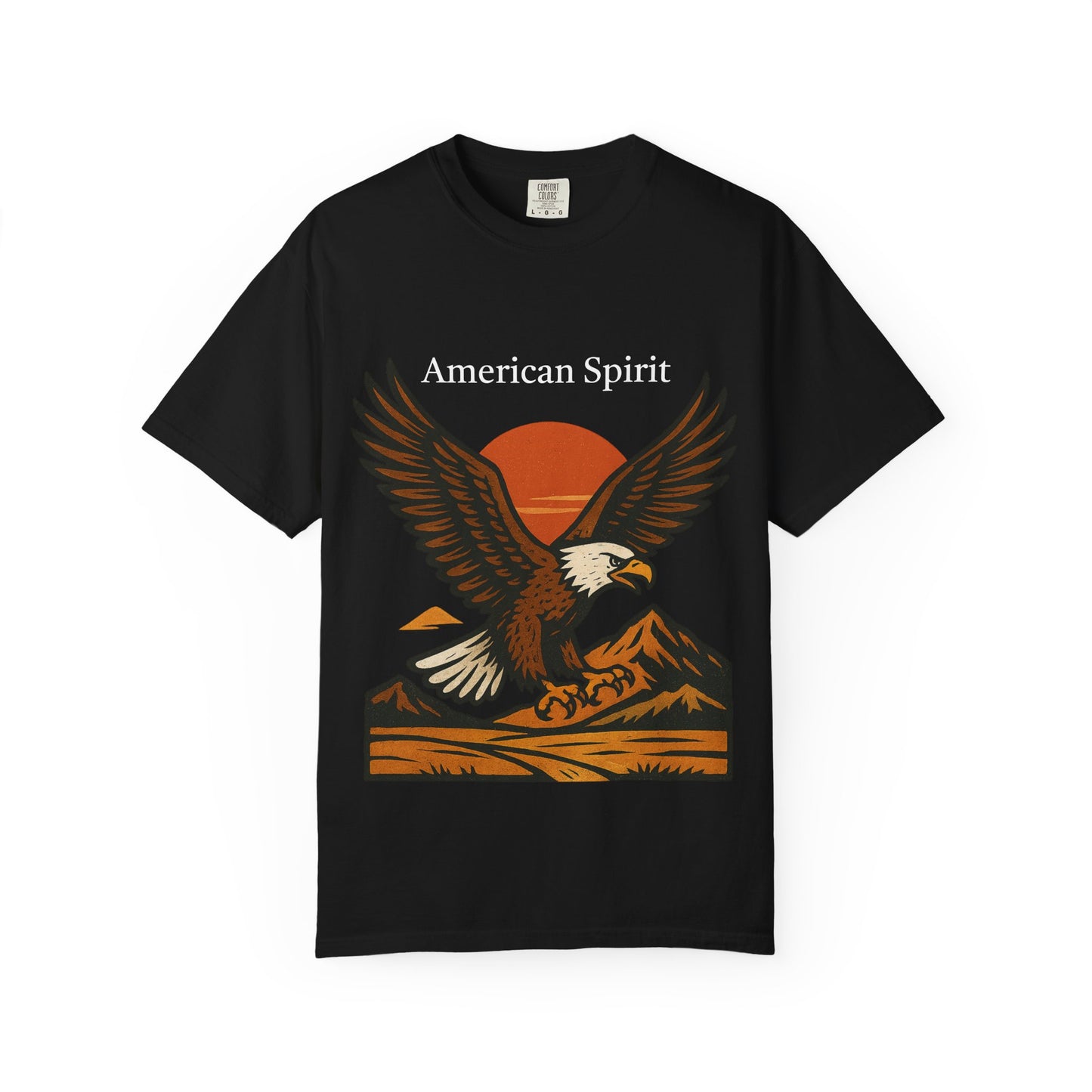 T-shirt Aigle Majestueux – Illustration Vintage au Coucher du Soleil