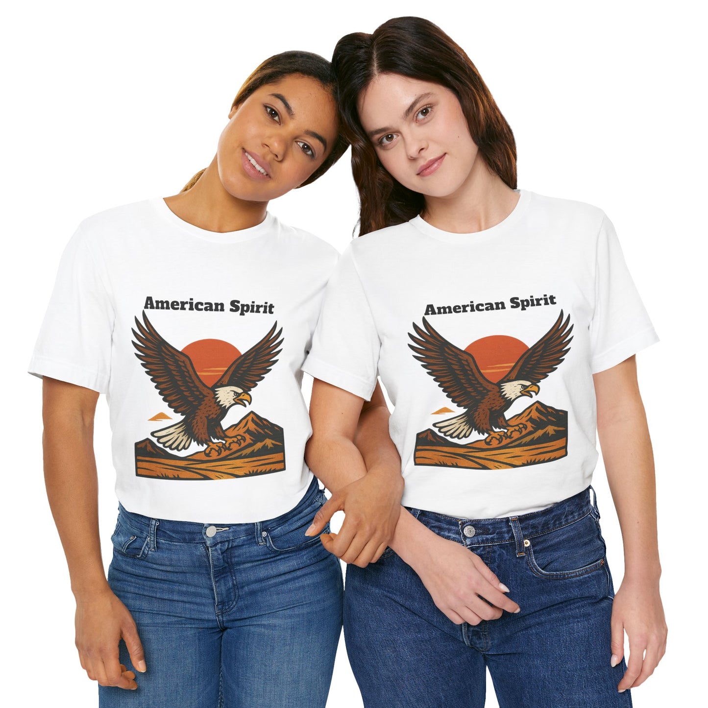 American Spirit Eagle Tee | Unisex Jersey Short Sleeve T-Shirt, Casual Wear, Gift for Nature Lovers, Patriotic Apparel, Outdoor Adventure