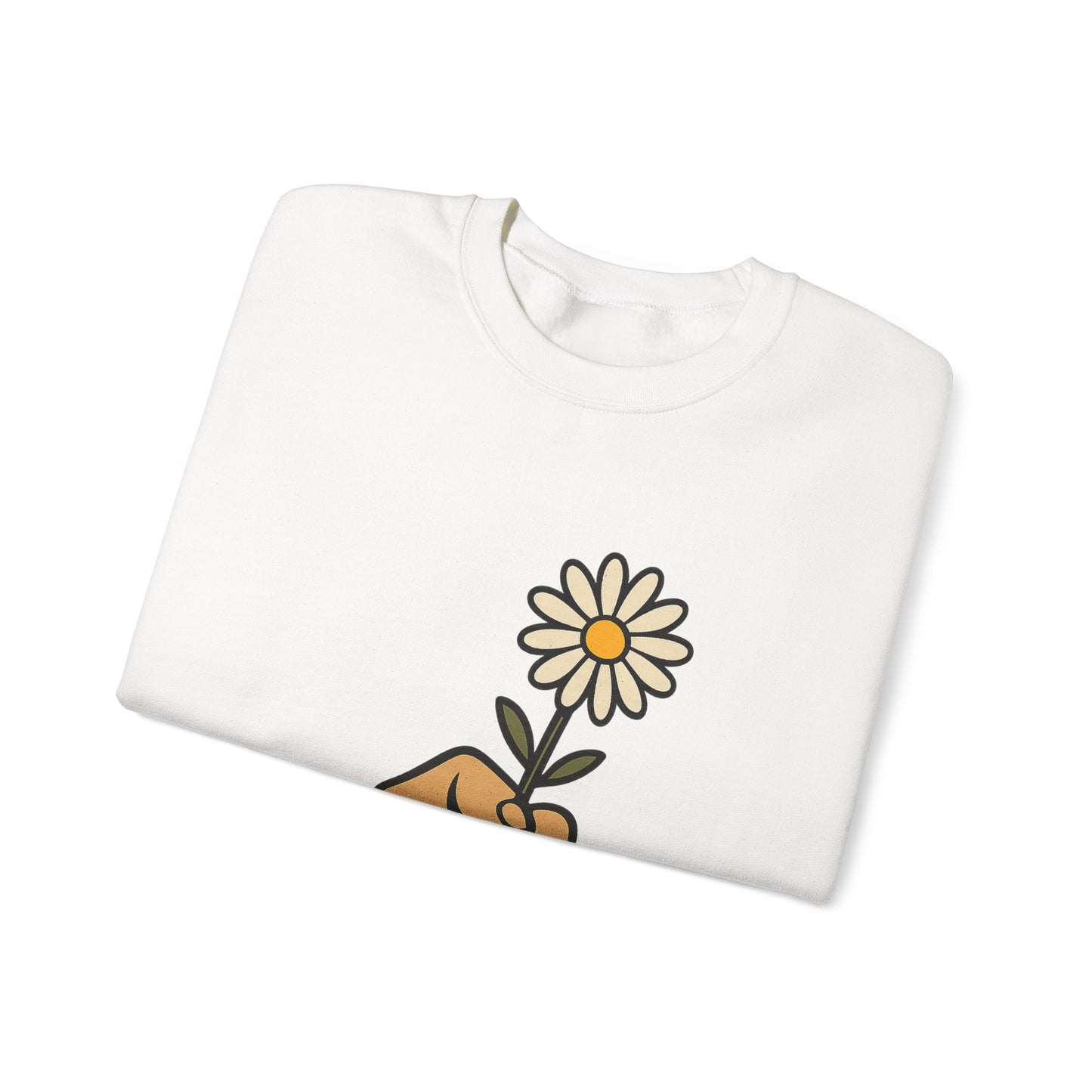Floral Motif Sweatshirt - Cozy Spring Vibes, Perfect Gift for Friends, Unisex Fashion, Casual Outfits, Eco-Friendly Gift