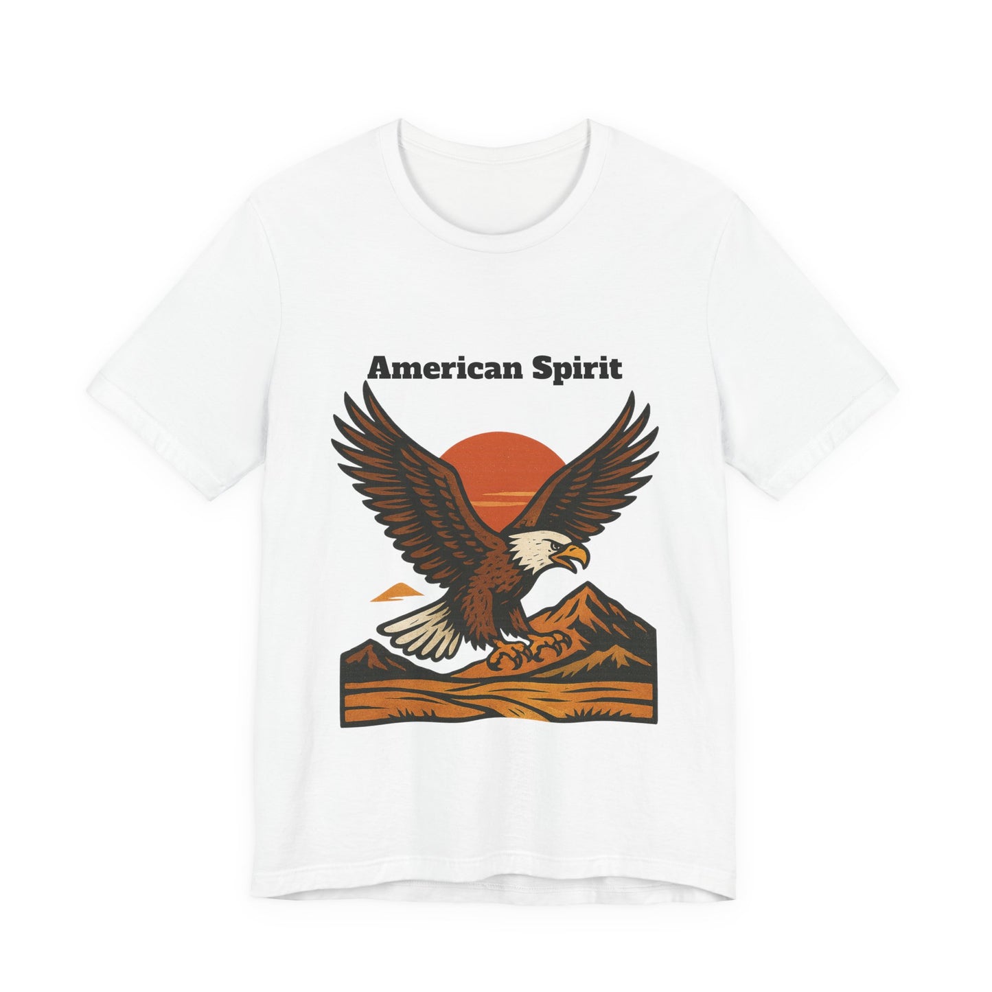 American Spirit Eagle Tee | Unisex Jersey Short Sleeve T-Shirt, Casual Wear, Gift for Nature Lovers, Patriotic Apparel, Outdoor Adventure