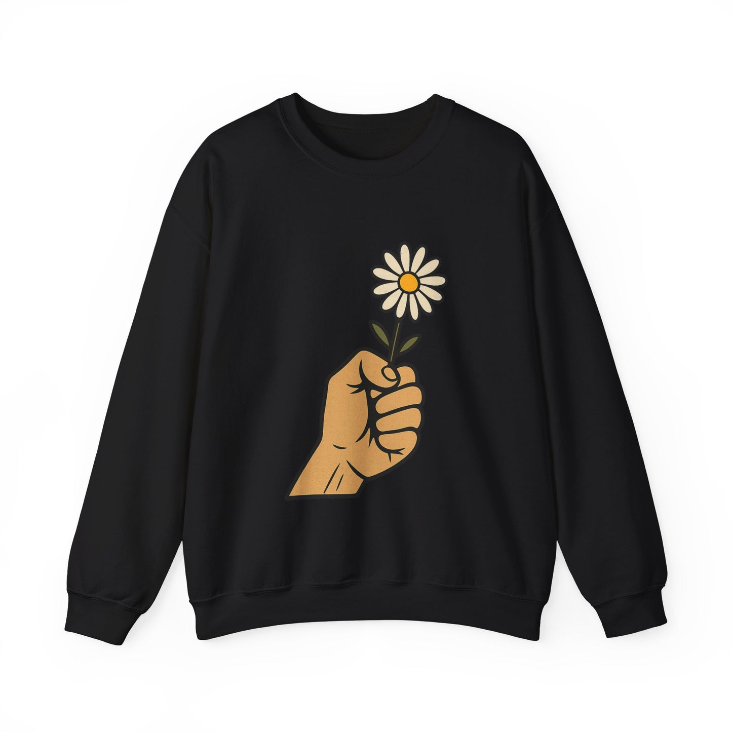 Floral Motif Sweatshirt - Cozy Spring Vibes, Perfect Gift for Friends, Unisex Fashion, Casual Outfits, Eco-Friendly Gift