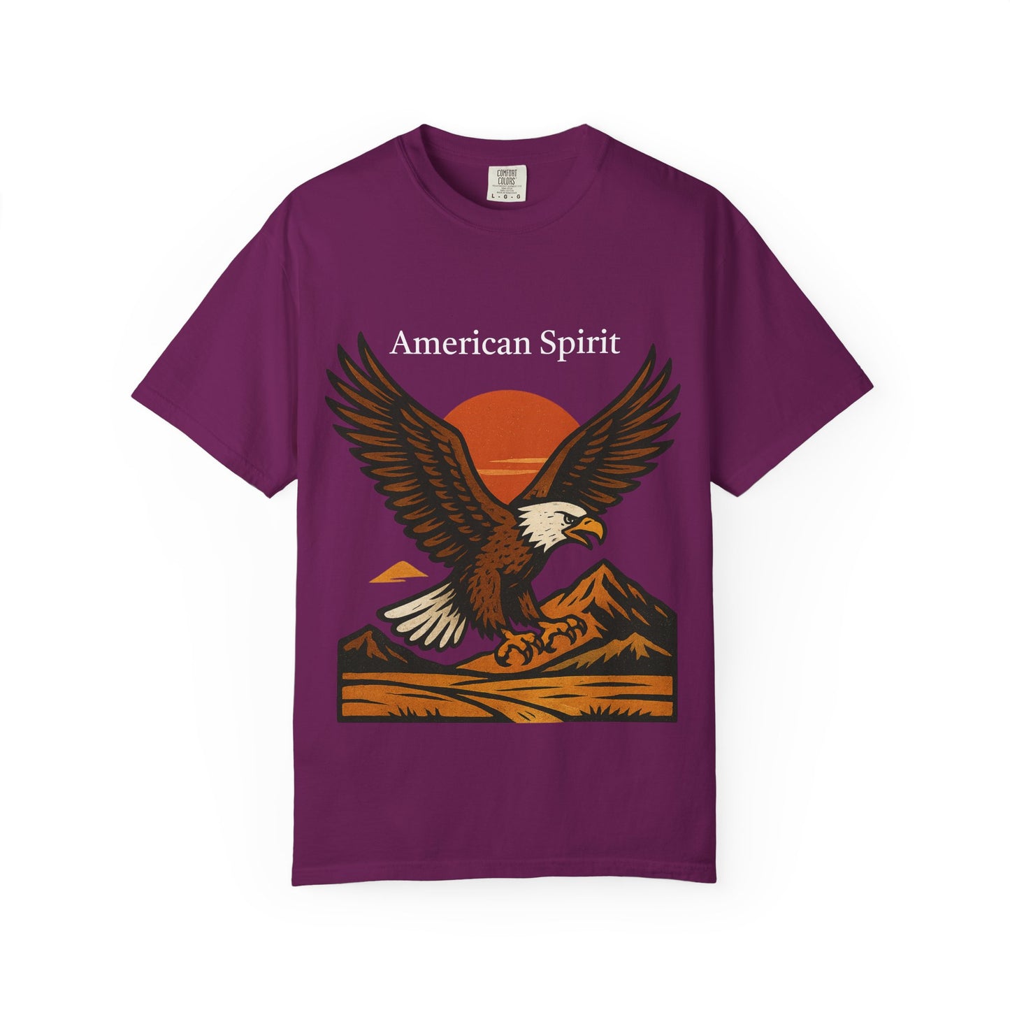 T-shirt Aigle Majestueux – Illustration Vintage au Coucher du Soleil