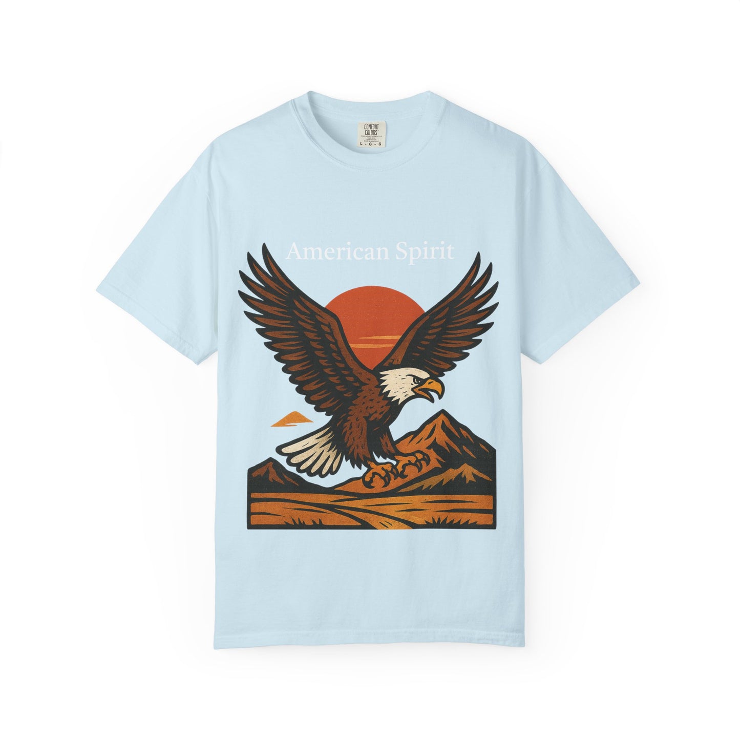 T-shirt Aigle Majestueux – Illustration Vintage au Coucher du Soleil