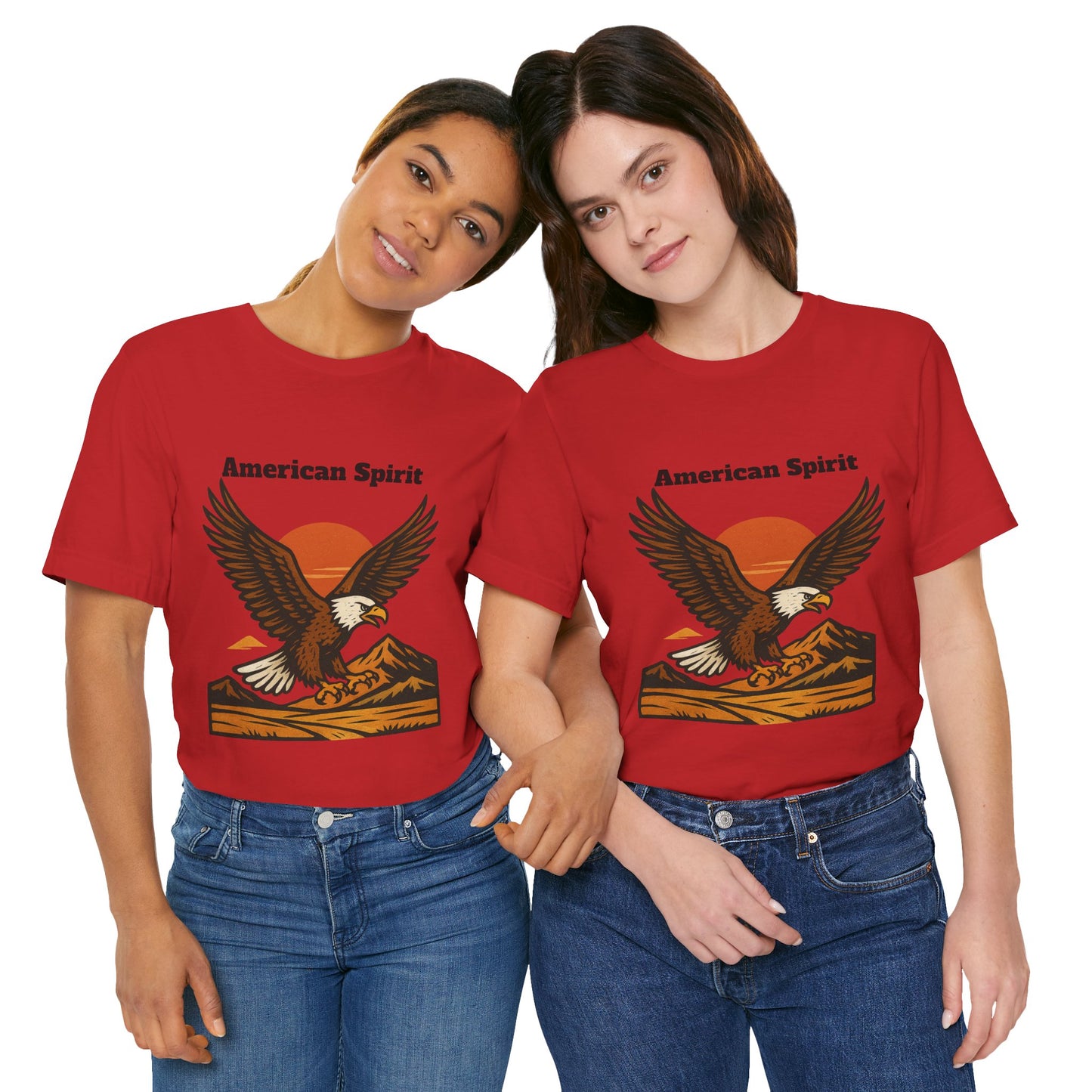 American Spirit Eagle Tee | Unisex Jersey Short Sleeve T-Shirt, Casual Wear, Gift for Nature Lovers, Patriotic Apparel, Outdoor Adventure