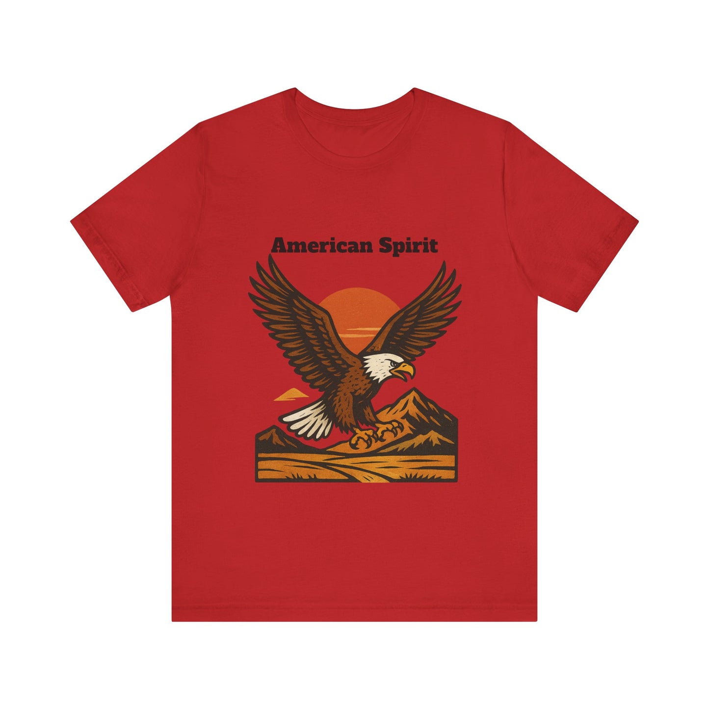 American Spirit Eagle Tee | Unisex Jersey Short Sleeve T-Shirt, Casual Wear, Gift for Nature Lovers, Patriotic Apparel, Outdoor Adventure