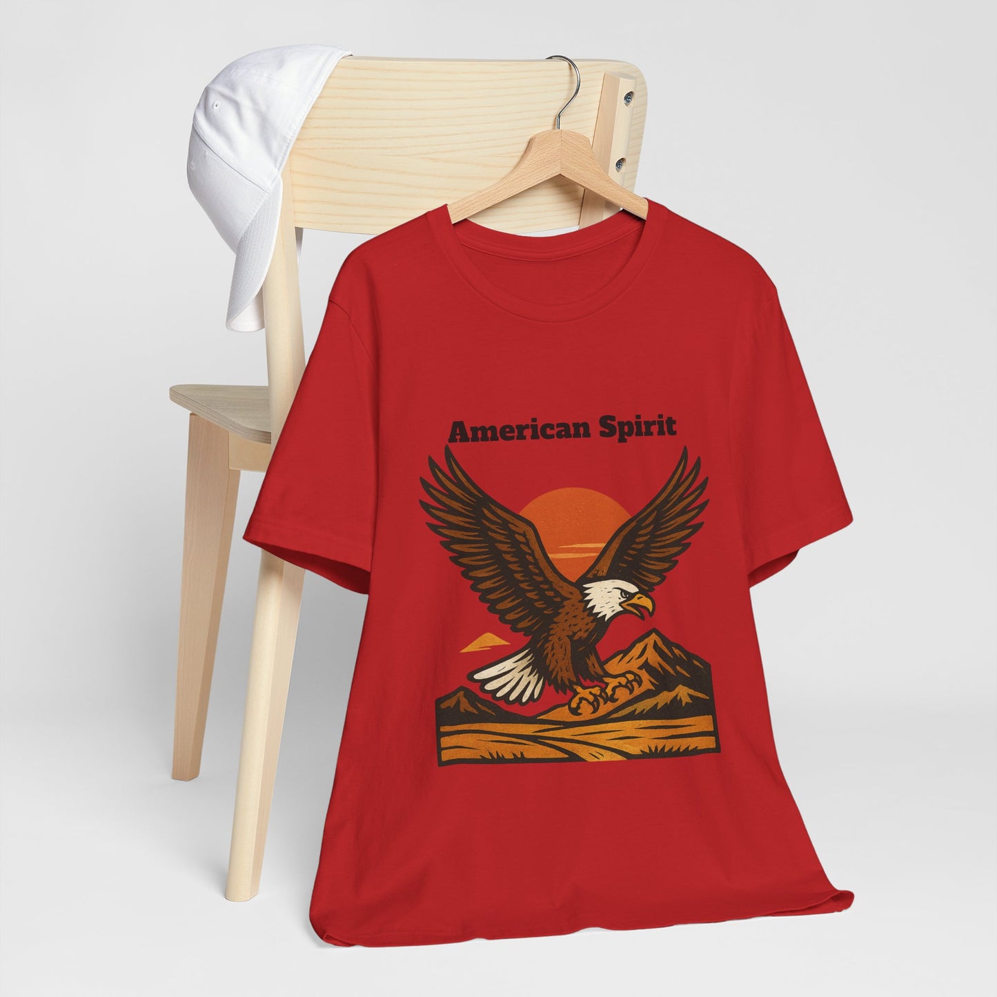 American Spirit Eagle Tee | Unisex Jersey Short Sleeve T-Shirt, Casual Wear, Gift for Nature Lovers, Patriotic Apparel, Outdoor Adventure