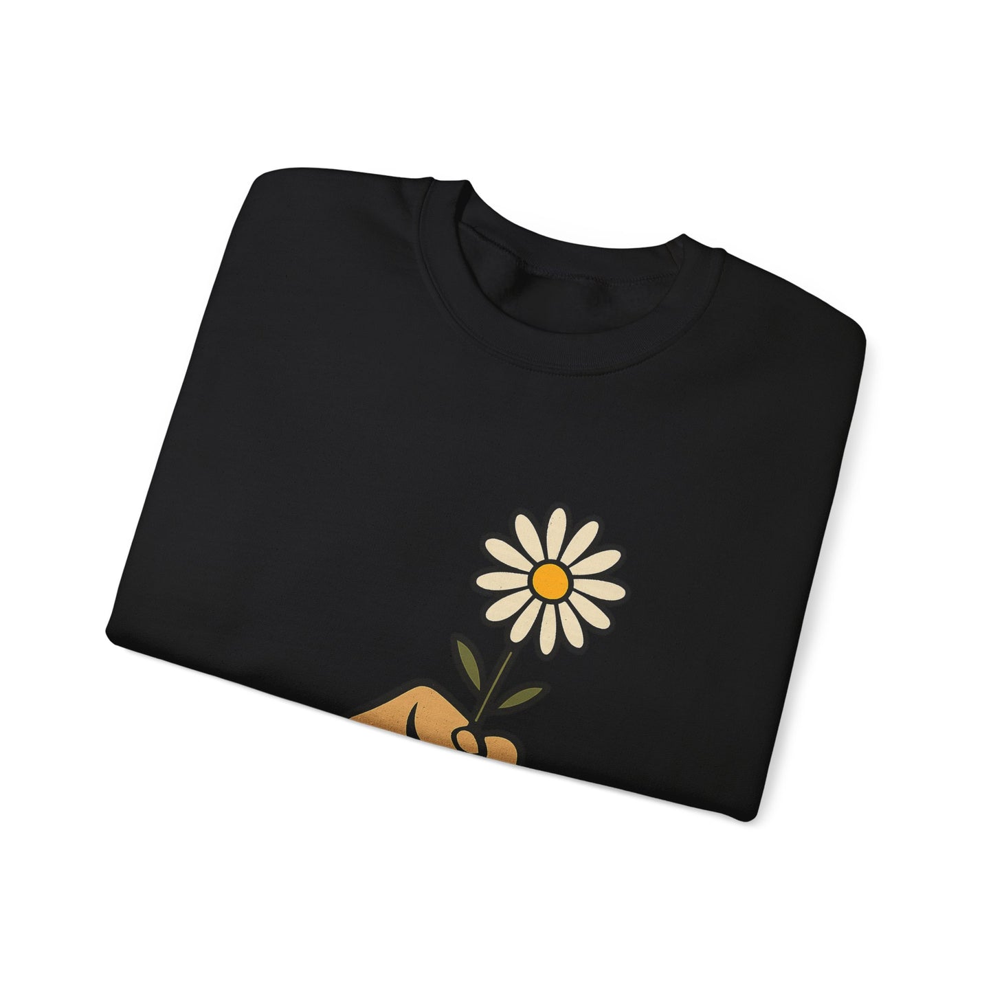 Floral Motif Sweatshirt - Cozy Spring Vibes, Perfect Gift for Friends, Unisex Fashion, Casual Outfits, Eco-Friendly Gift