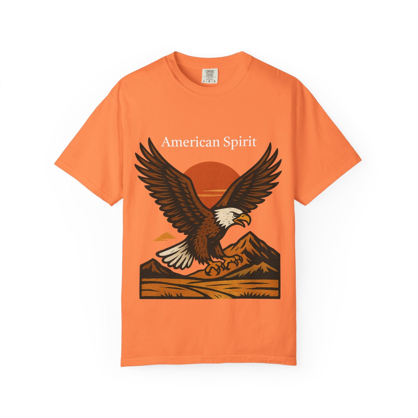 T-shirt Aigle Majestueux – Illustration Vintage au Coucher du Soleil