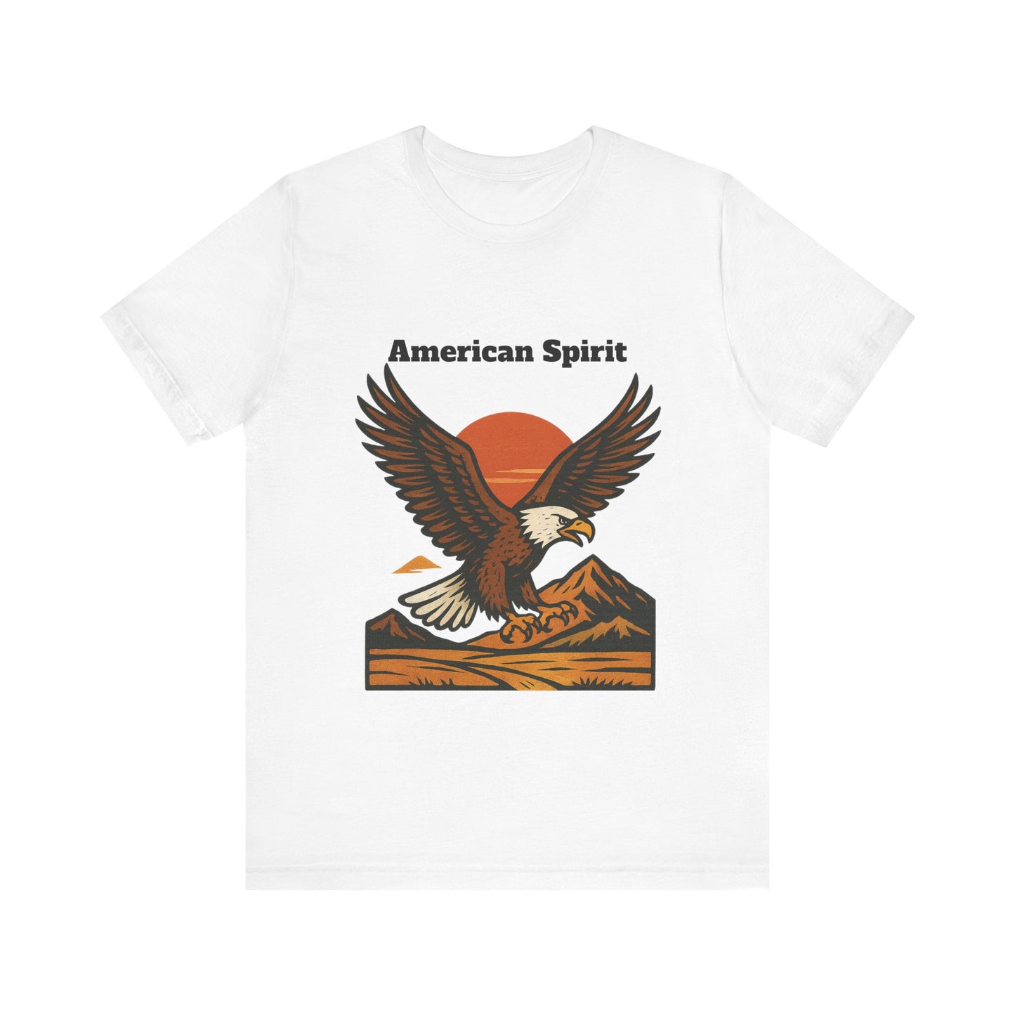 American Spirit Eagle Tee | Unisex Jersey Short Sleeve T-Shirt, Casual Wear, Gift for Nature Lovers, Patriotic Apparel, Outdoor Adventure