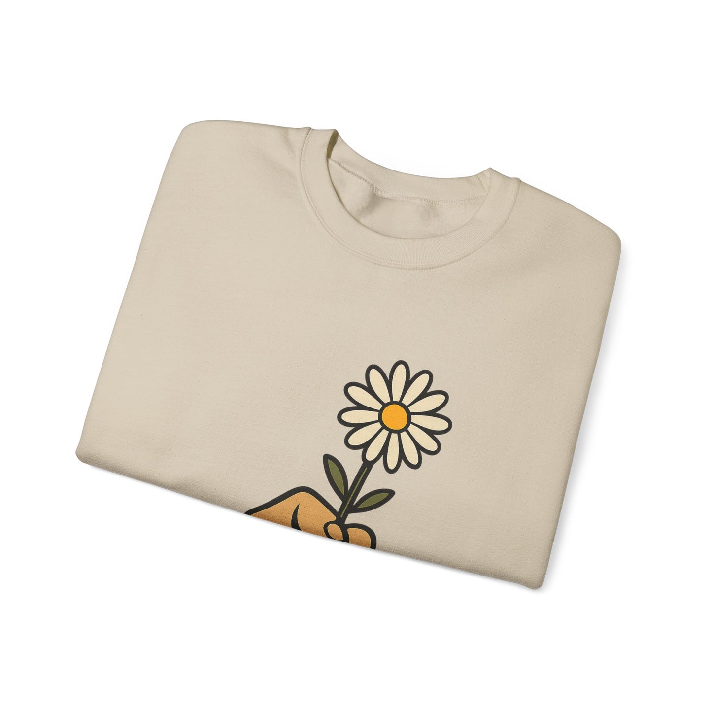 Floral Motif Sweatshirt - Cozy Spring Vibes, Perfect Gift for Friends, Unisex Fashion, Casual Outfits, Eco-Friendly Gift