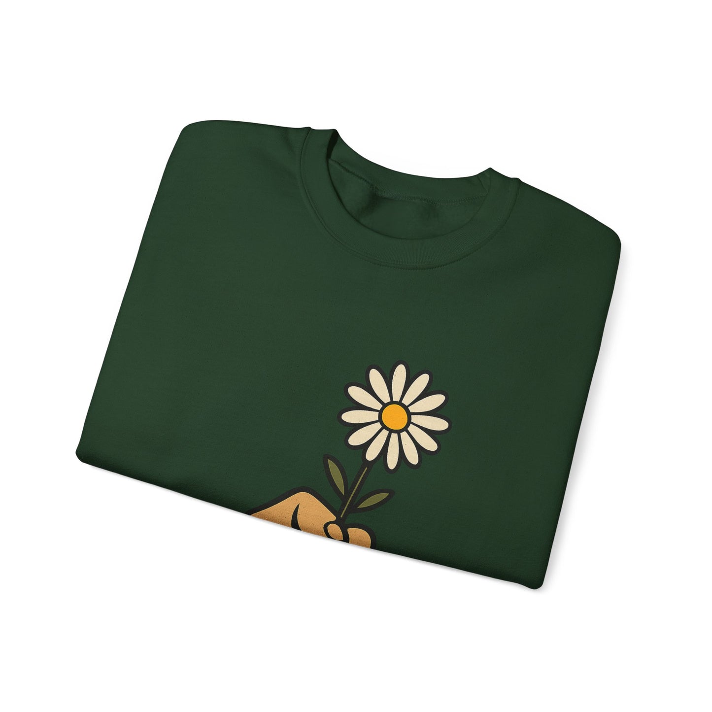 Floral Motif Sweatshirt - Cozy Spring Vibes, Perfect Gift for Friends, Unisex Fashion, Casual Outfits, Eco-Friendly Gift