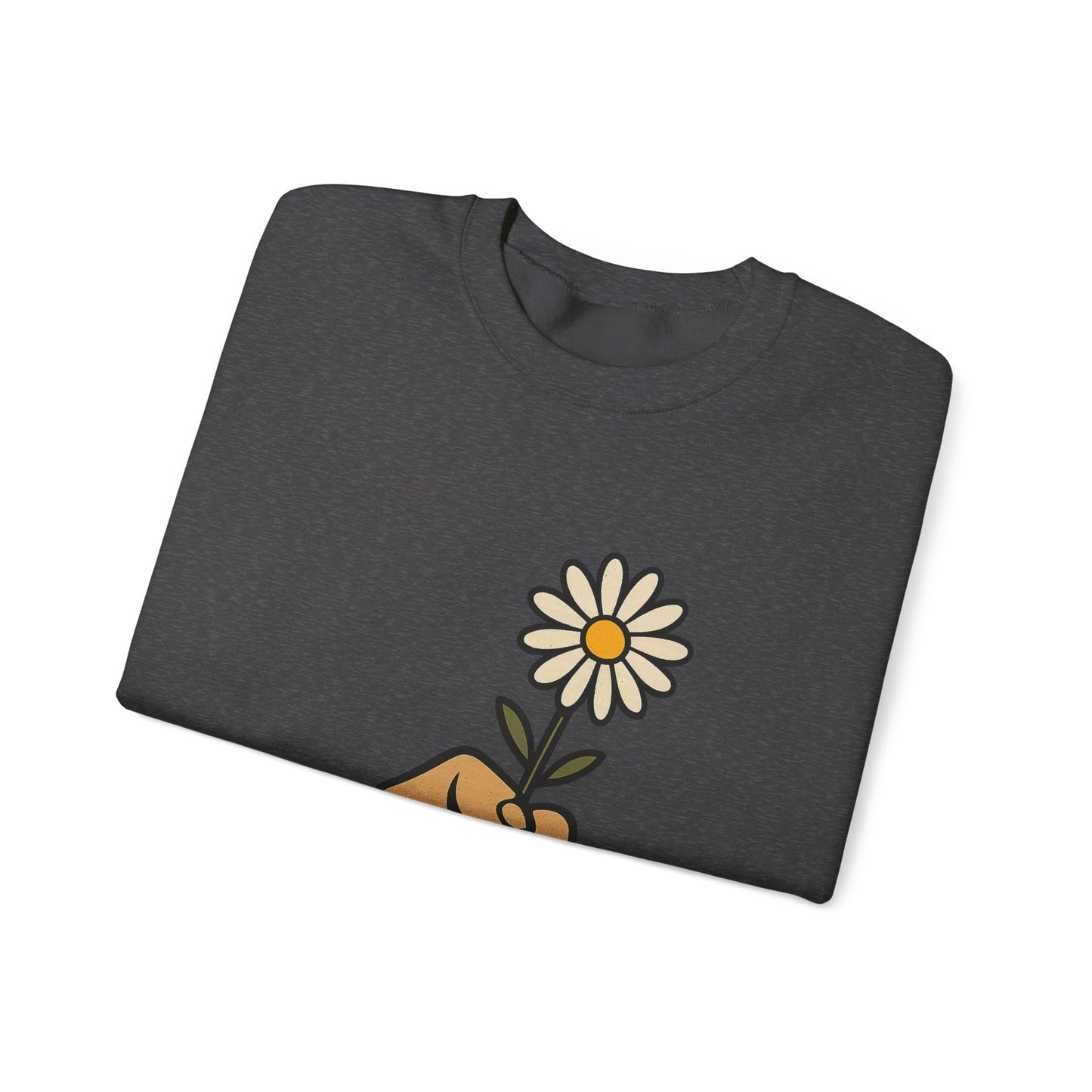 Floral Motif Sweatshirt - Cozy Spring Vibes, Perfect Gift for Friends, Unisex Fashion, Casual Outfits, Eco-Friendly Gift