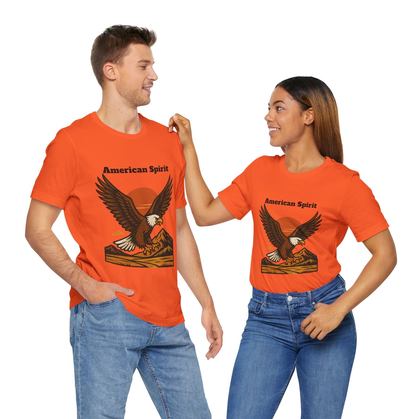 American Spirit Eagle Tee | Unisex Jersey Short Sleeve T-Shirt, Casual Wear, Gift for Nature Lovers, Patriotic Apparel, Outdoor Adventure