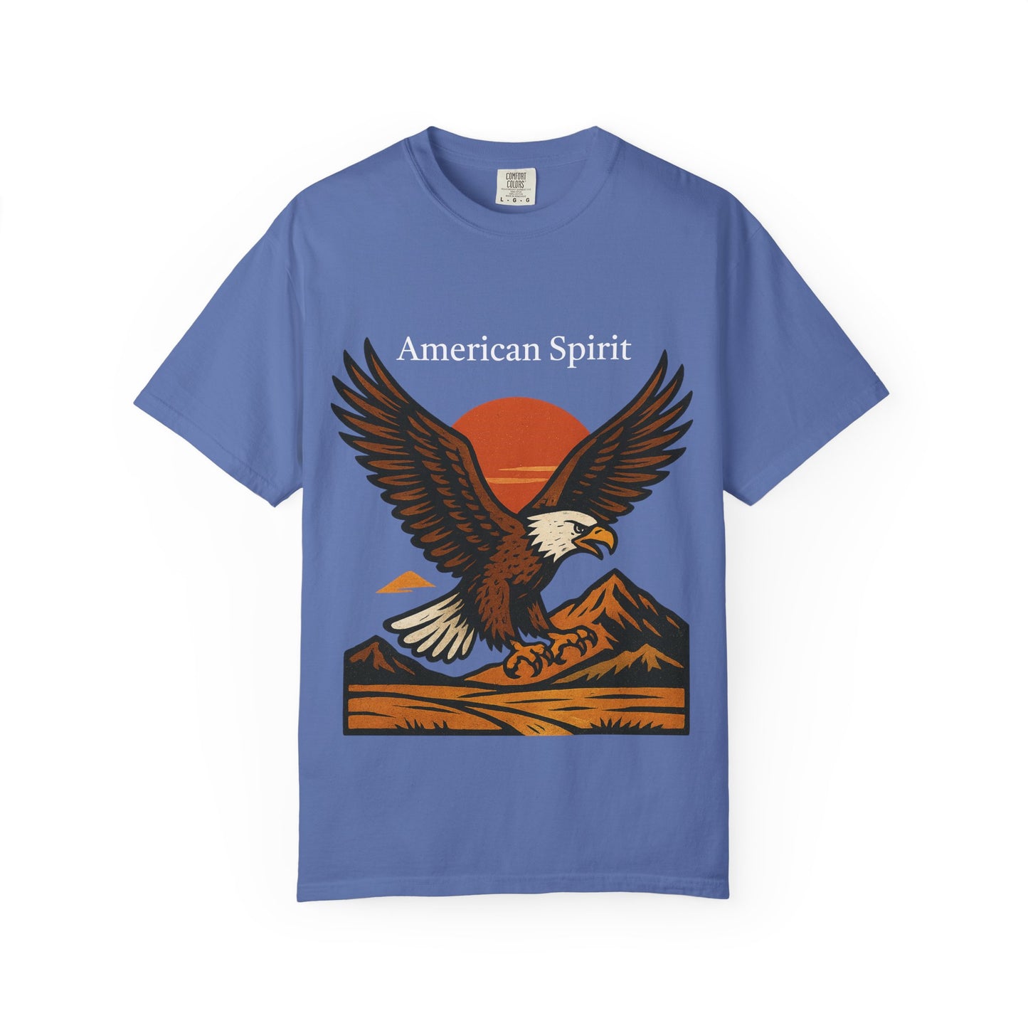 T-shirt Aigle Majestueux – Illustration Vintage au Coucher du Soleil