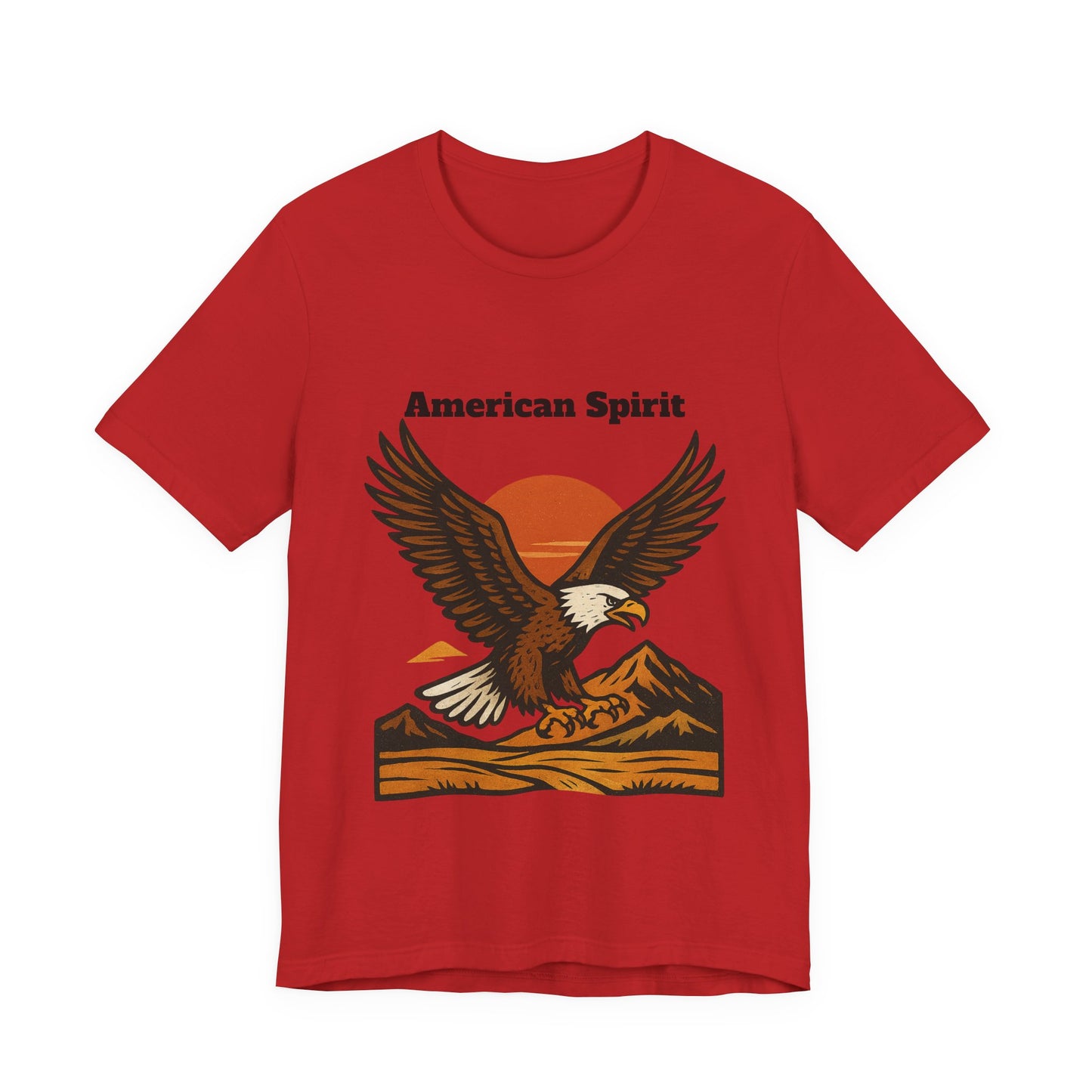 American Spirit Eagle Tee | Unisex Jersey Short Sleeve T-Shirt, Casual Wear, Gift for Nature Lovers, Patriotic Apparel, Outdoor Adventure