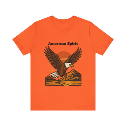 American Spirit Eagle Tee | Unisex Jersey Short Sleeve T-Shirt, Casual Wear, Gift for Nature Lovers, Patriotic Apparel, Outdoor Adventure