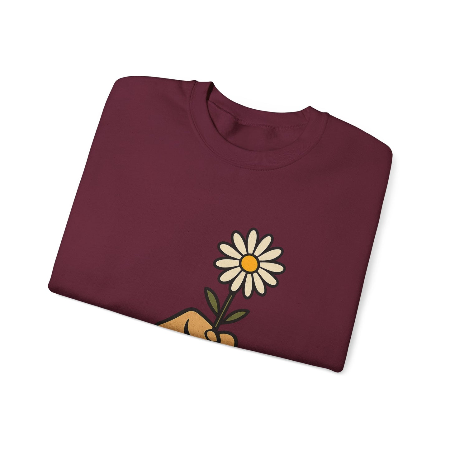 Floral Motif Sweatshirt - Cozy Spring Vibes, Perfect Gift for Friends, Unisex Fashion, Casual Outfits, Eco-Friendly Gift