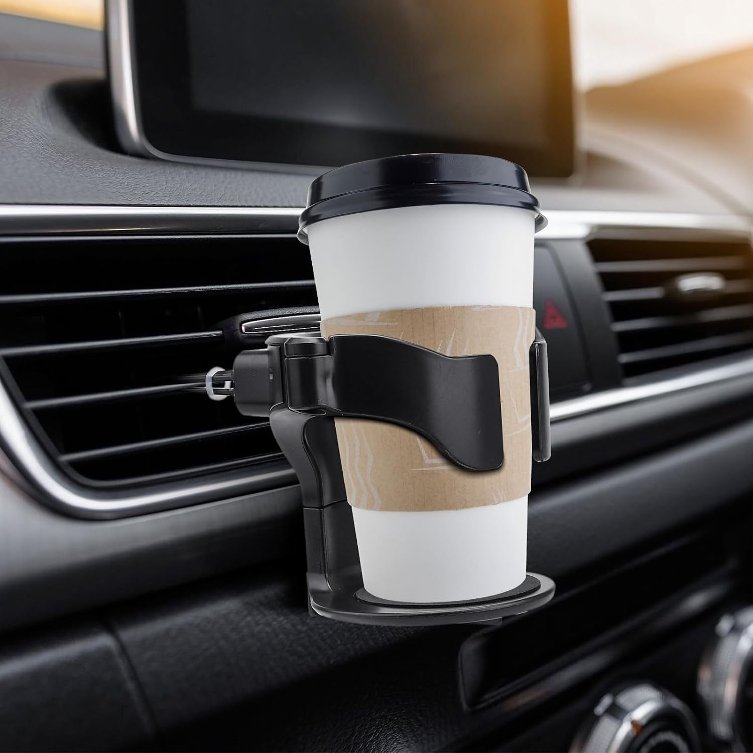 Porte Gobelet Voiture, Lot De 2 Porte-Gobelets Universels Pour Voiture, Support De Ventilation Réglable, Support De Bouteille Pour Cendrier De Voiture, Tasse À Café, Boisson Et Tasse À Café