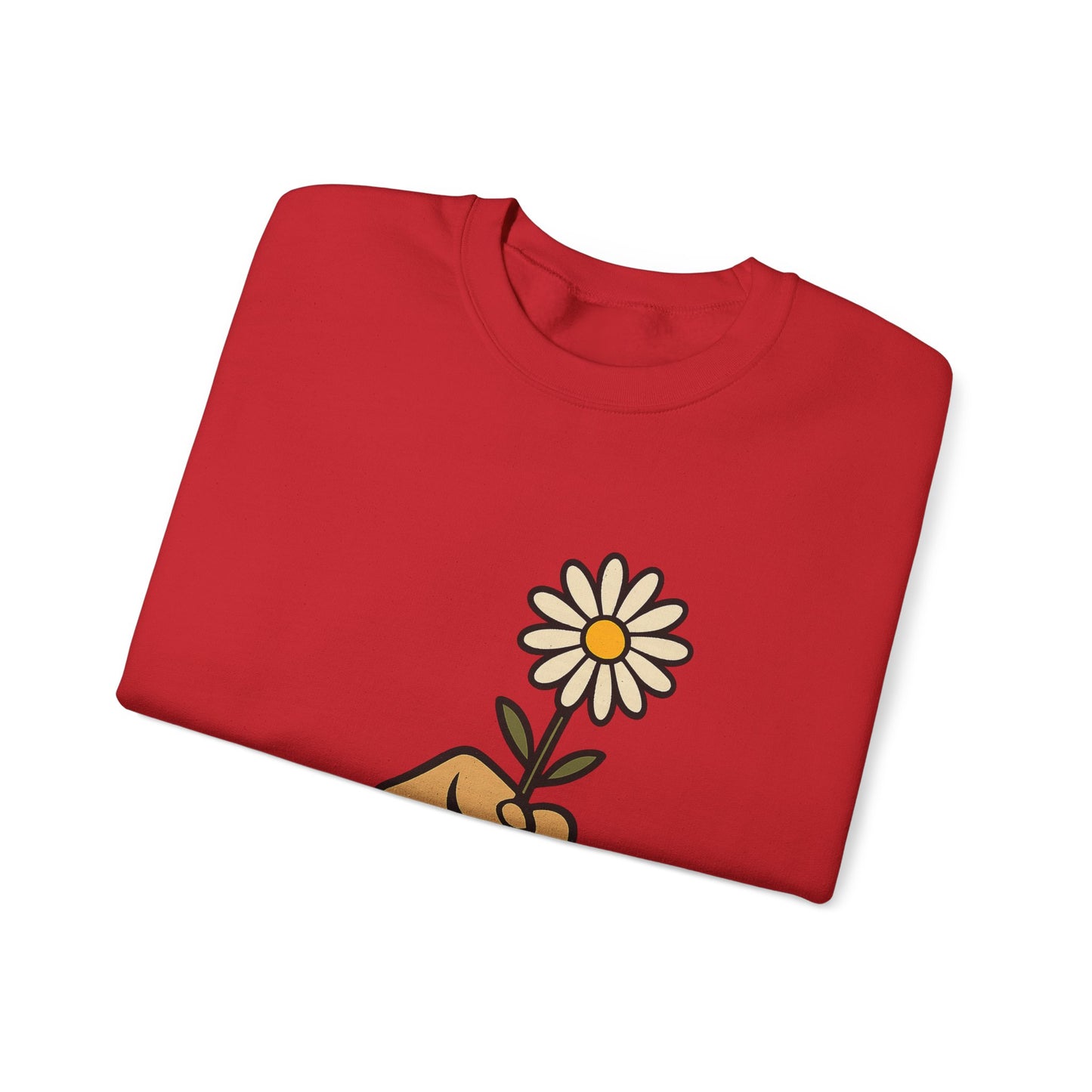 Floral Motif Sweatshirt - Cozy Spring Vibes, Perfect Gift for Friends, Unisex Fashion, Casual Outfits, Eco-Friendly Gift