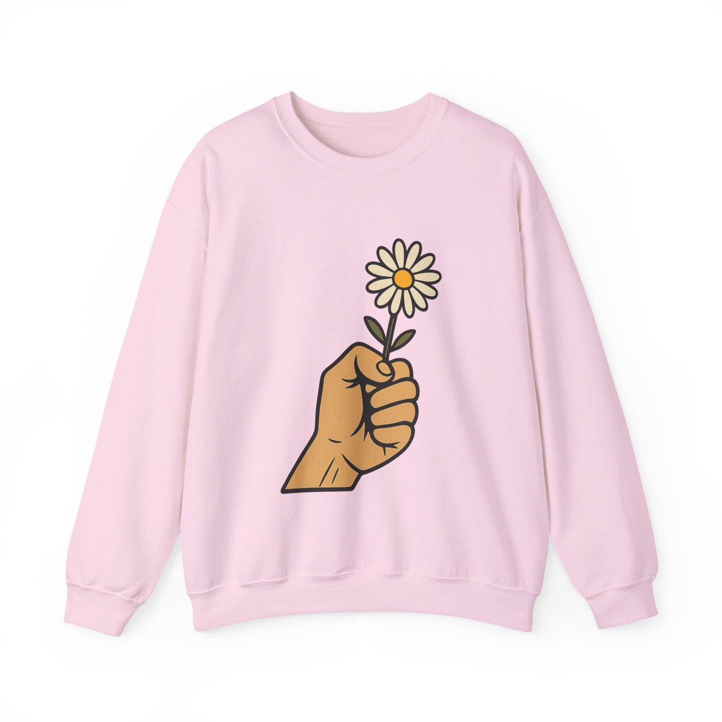 Floral Motif Sweatshirt - Cozy Spring Vibes, Perfect Gift for Friends, Unisex Fashion, Casual Outfits, Eco-Friendly Gift