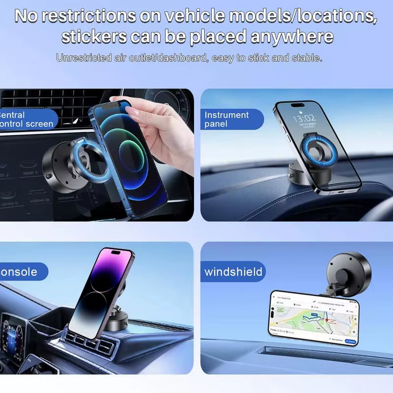 Vacuum Magnetic Phone Holder Navigation Holder with Magnet Car Interior Accessories Flexible Automobile Cradles 360 Degrees