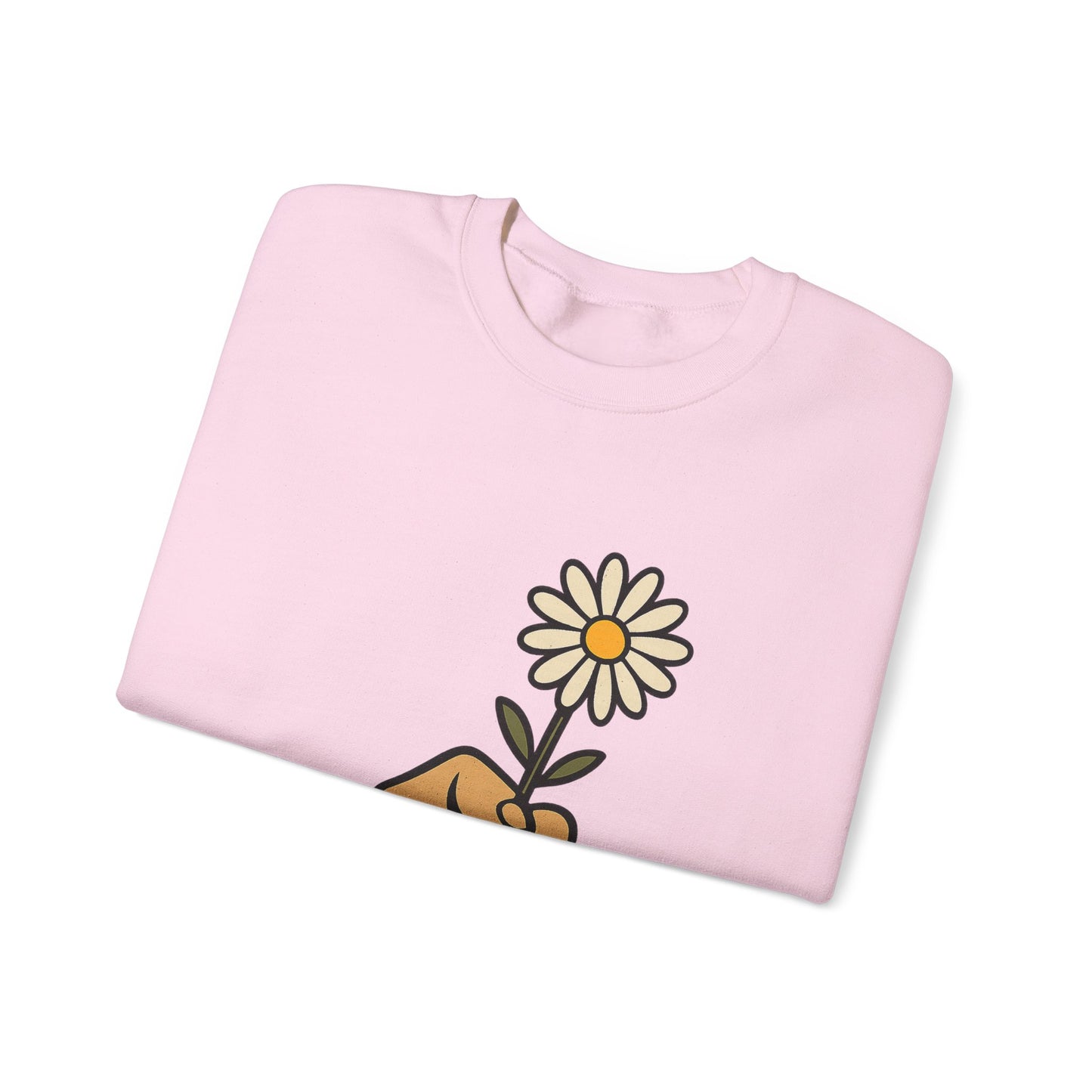 Floral Motif Sweatshirt - Cozy Spring Vibes, Perfect Gift for Friends, Unisex Fashion, Casual Outfits, Eco-Friendly Gift