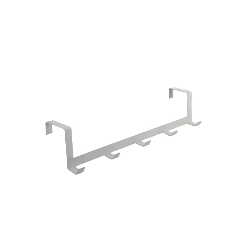 1 Piece of Household Space Saving Five Hook Door Hanger Hook Easy to Install Modern Style Durable Jacket Storage Rack