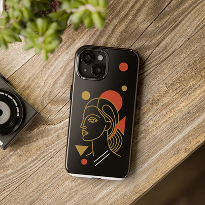 Abstract Art Tough Phone Case for Trendy Protection, Stylish Phone Cover, Gift for Her, Modern Design, Chic Accessory