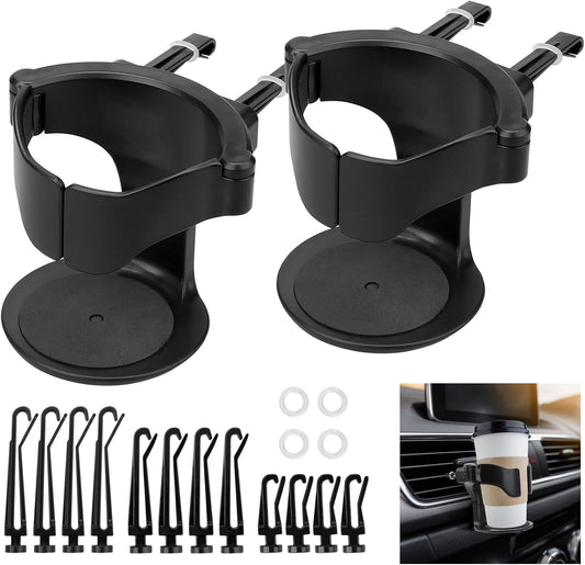 Porte Gobelet Voiture, Lot De 2 Porte-Gobelets Universels Pour Voiture, Support De Ventilation Réglable, Support De Bouteille Pour Cendrier De Voiture, Tasse À Café, Boisson Et Tasse À Café