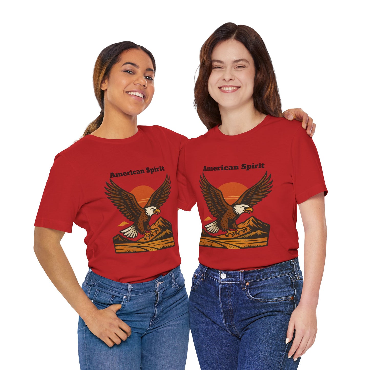 American Spirit Eagle Tee | Unisex Jersey Short Sleeve T-Shirt, Casual Wear, Gift for Nature Lovers, Patriotic Apparel, Outdoor Adventure