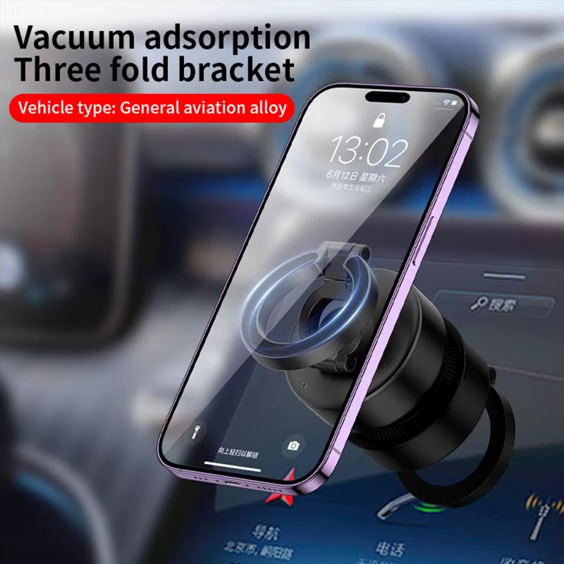 Vacuum Magnetic Phone Holder Navigation Holder with Magnet Car Interior Accessories Flexible Automobile Cradles 360 Degrees