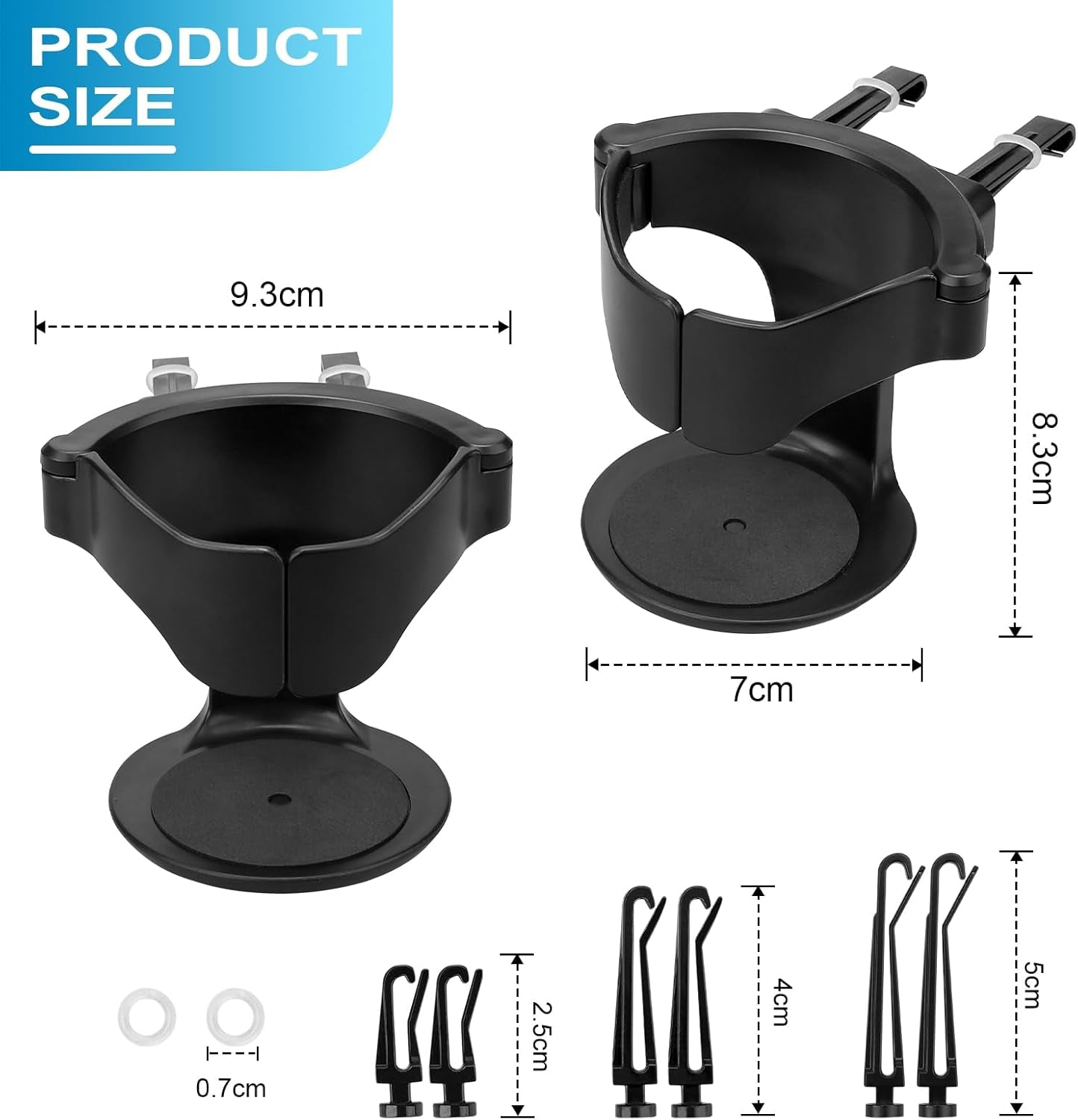 Porte Gobelet Voiture, Lot De 2 Porte-Gobelets Universels Pour Voiture, Support De Ventilation Réglable, Support De Bouteille Pour Cendrier De Voiture, Tasse À Café, Boisson Et Tasse À Café