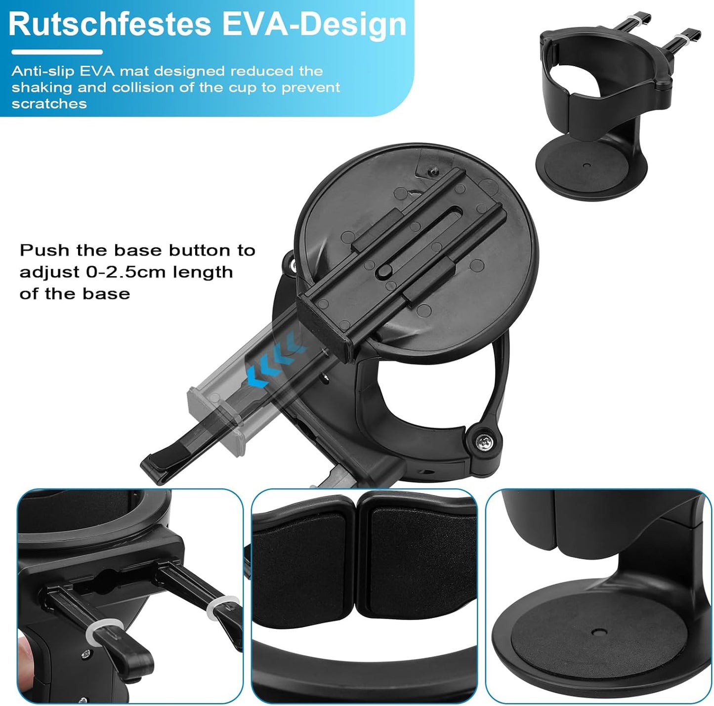 Porte Gobelet Voiture, Lot De 2 Porte-Gobelets Universels Pour Voiture, Support De Ventilation Réglable, Support De Bouteille Pour Cendrier De Voiture, Tasse À Café, Boisson Et Tasse À Café