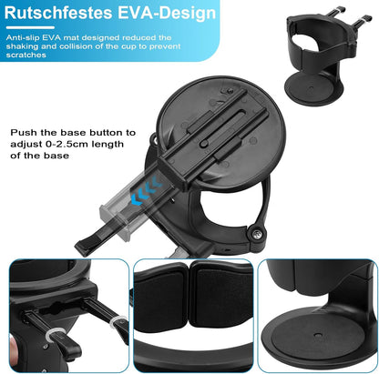 Porte Gobelet Voiture, Lot De 2 Porte-Gobelets Universels Pour Voiture, Support De Ventilation Réglable, Support De Bouteille Pour Cendrier De Voiture, Tasse À Café, Boisson Et Tasse À Café