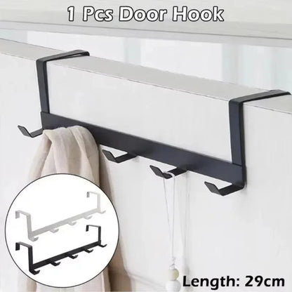 1 Piece of Household Space Saving Five Hook Door Hanger Hook Easy to Install Modern Style Durable Jacket Storage Rack