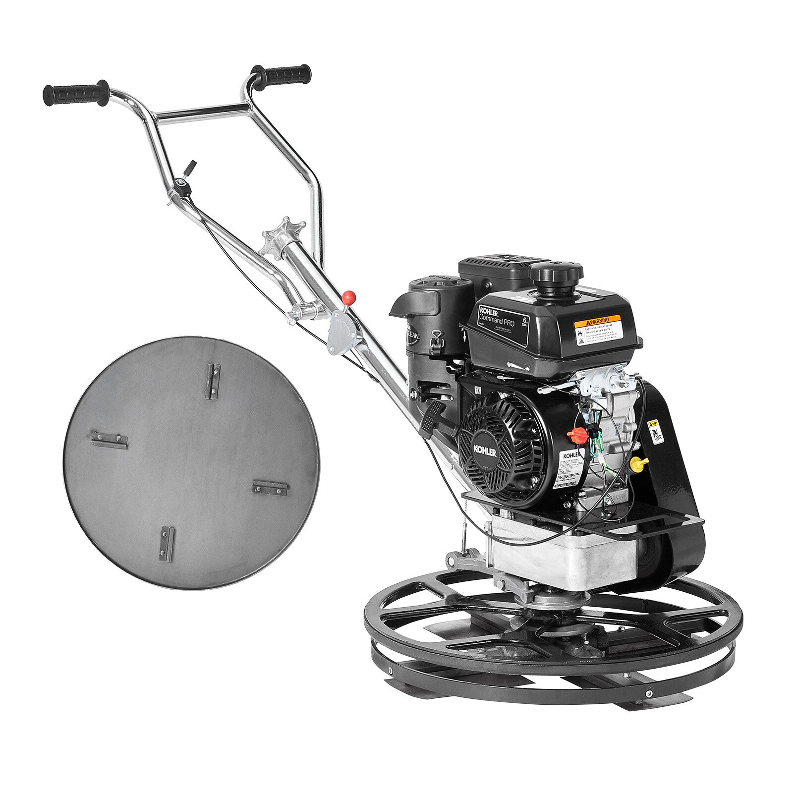 VEVOR Truelle À Ciment Conducteur Marchant À Essence 610 Mm 6 CV Lame Flottante